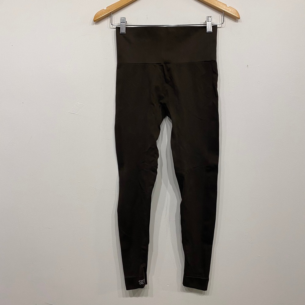 Set Active SCULPTFLEX High Waisted Seamless Leggings Espresso Brown Womens XS